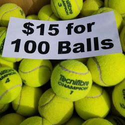 100 Used Tennis Balls 