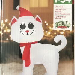 Kitty Cat Blow Up Christmas Decoration 