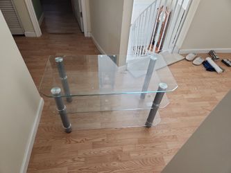 Glass TV Stand 42 Wide X 22 High