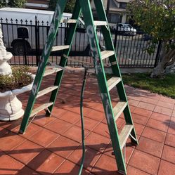 Excellent Condition Fiberglass A Frame Ladders 