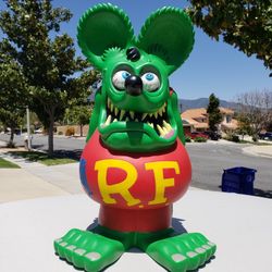 2 Foot Tall Rat Fink Coin Bank Great Condition Made By Funco