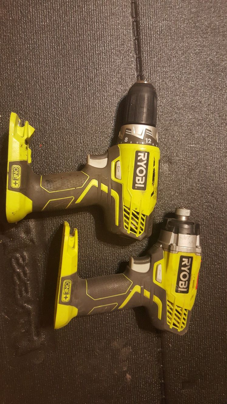 Ryobi drill and impact no battery or charger.