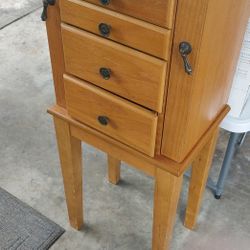 Tall Jewelry Cabinet With Mirror 
