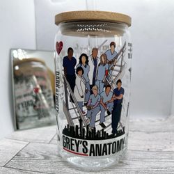 Greys Anatomy Glass Can