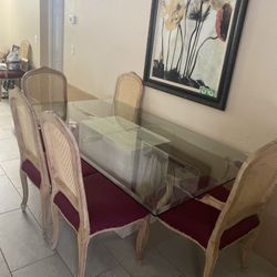 Rectangle Large Six Seater Dining Room Table