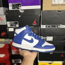 Nike Dunk High Game Royal size 10.5 USED But Clean