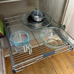 Glide Out Chrome Shelves/racks