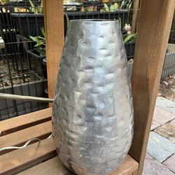 West Elm Hammered Silver Vase
