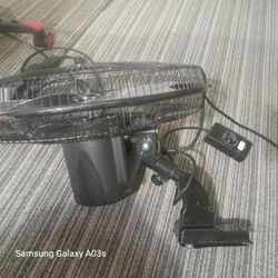 18" Wallmount Rotating Fan . With Wired Remote!....excellent Working Condition!!$40