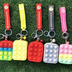 Pop it coin purse With key chain