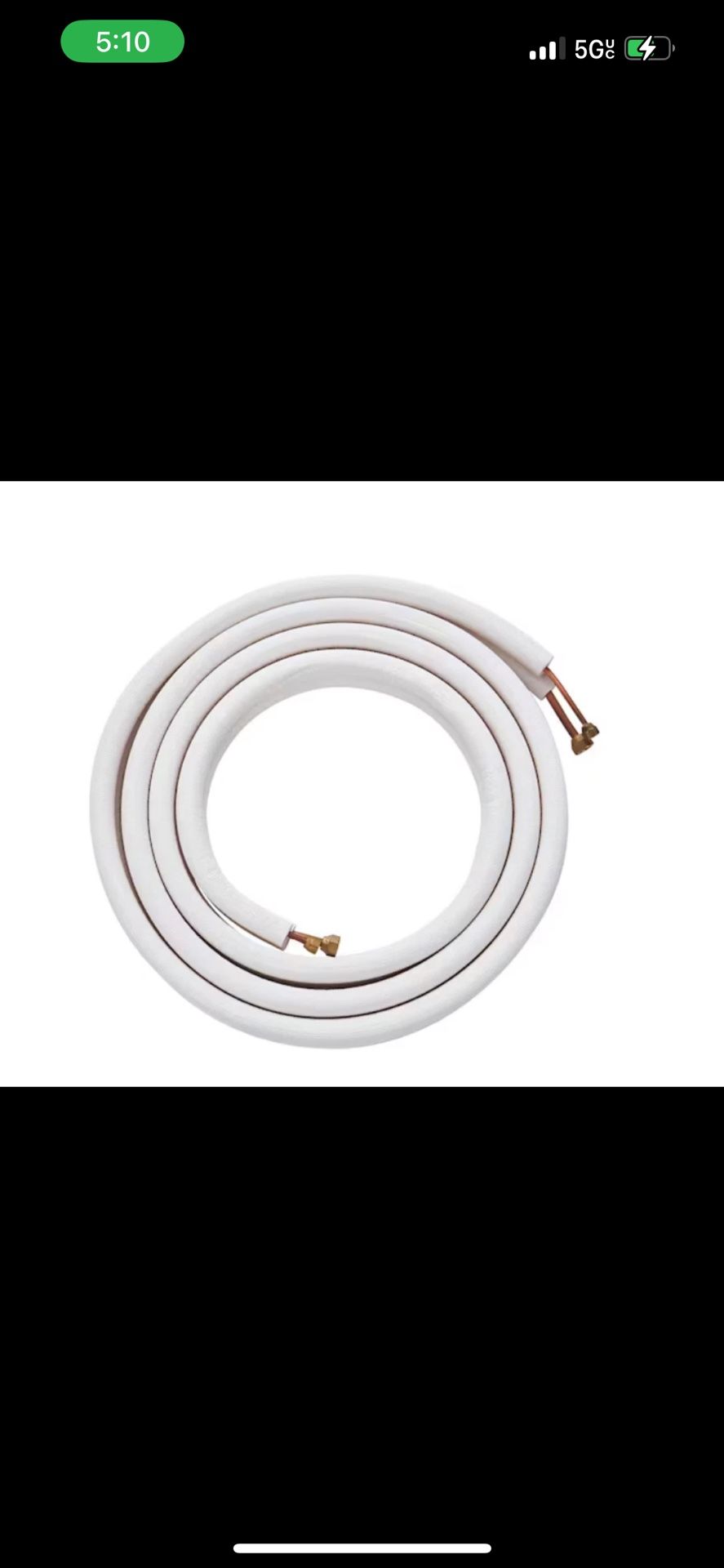 VEVOR 16 ft Mini Split Line Set 1/4 in and 3/8 in O.D Copper Pipes Tubing for AC