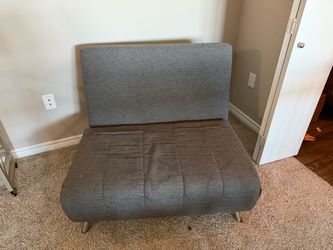 Gray Fabric Convertible Accent Chair