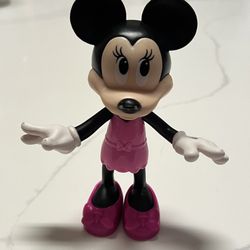 Disney Just Play Minnie Mouse Action Figure Toy Collectible Pink Dress Shoes