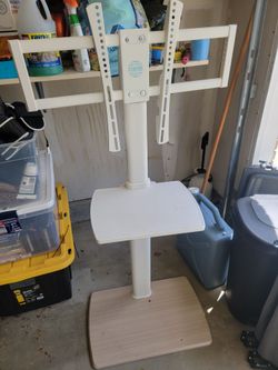 White adjustable TV stand
