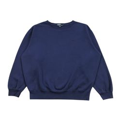 Polo Ralph Lauren Crewneck 2XL XXL Blue Sweatshirt Pullover Big Pony PRL Vintage