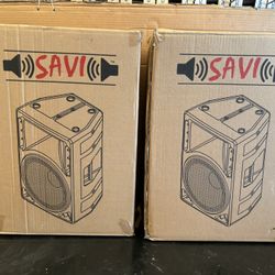 Savi PA public announcement speaker 2 new speakers in box