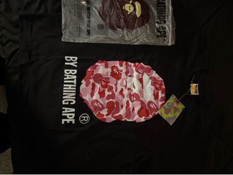 Pink bape shirt size S