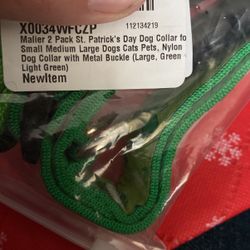 Brand new St. Patrick’s Day dog collar 2 Pack $8 . In Oakdale 