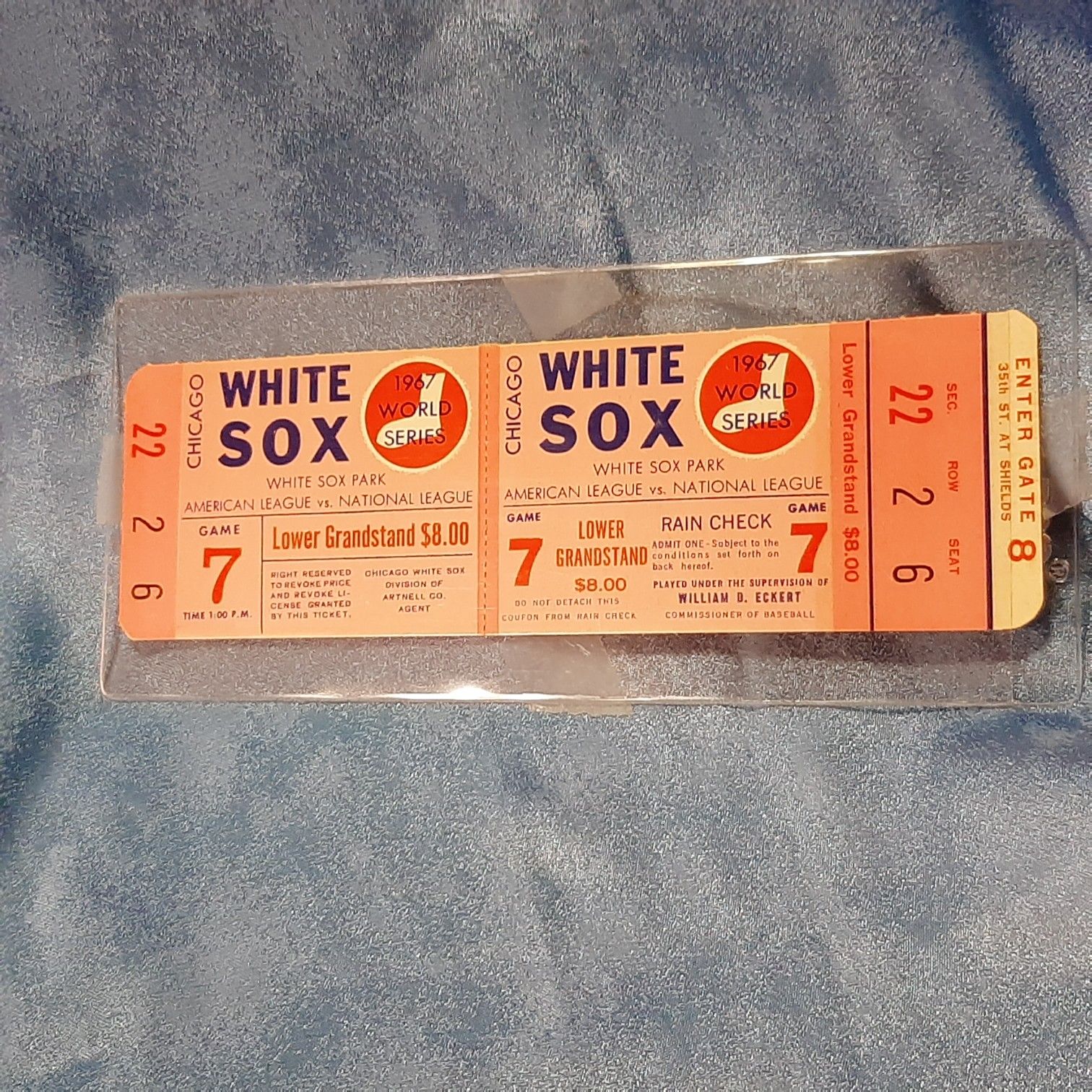1967 chicago white Sox phantom ticket. MINT world series game 7