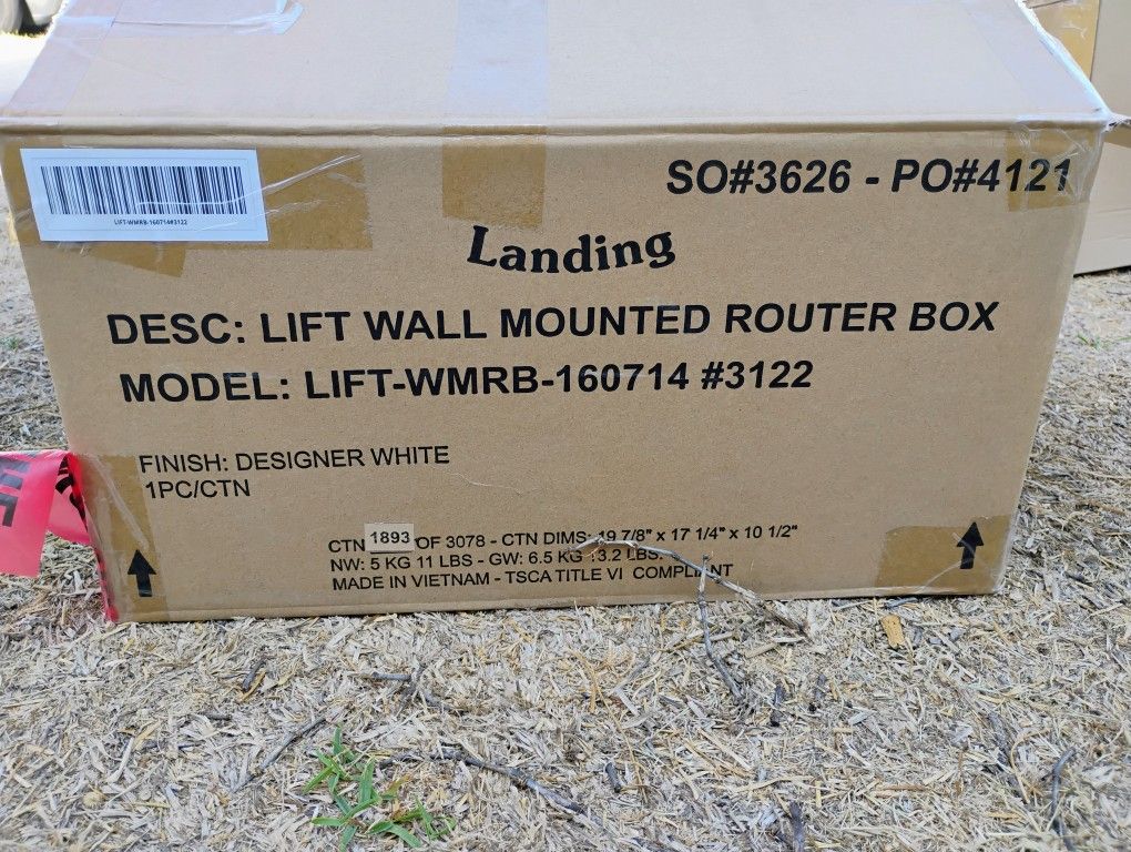 Lift Wall Mounted Router Box Designer White