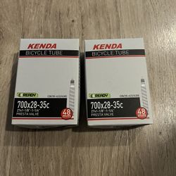  2 Kenda Bicycle Tube - 700C x 28-35C - 48mm Presta