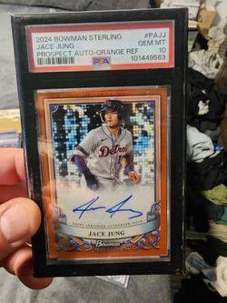 Jace Jung prospect Auto number to 75 PSA10