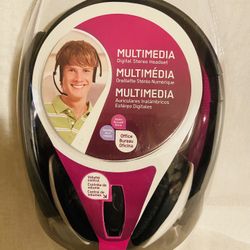 Coby Multimedia Headphones w/Boom Mic-Great for Zoom, Teleworkers, Gamers!