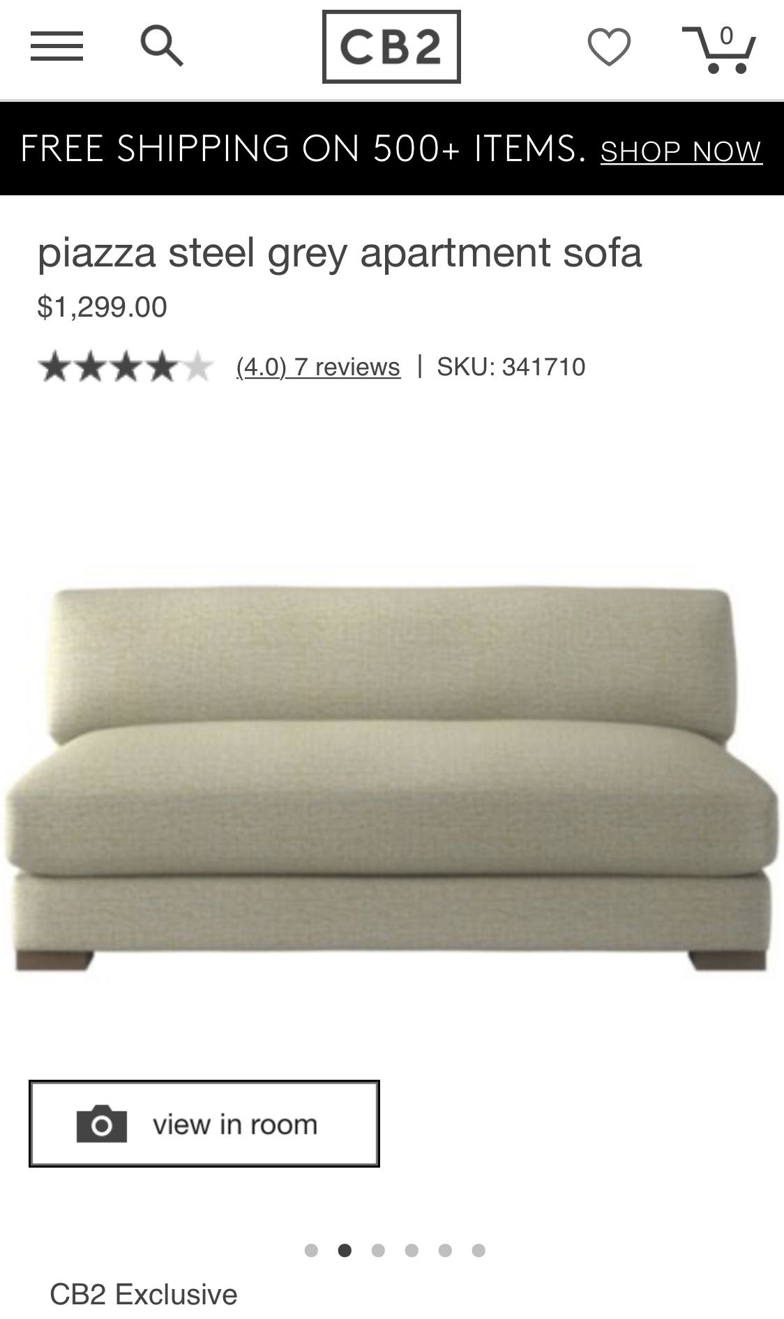 Used CB2 couch