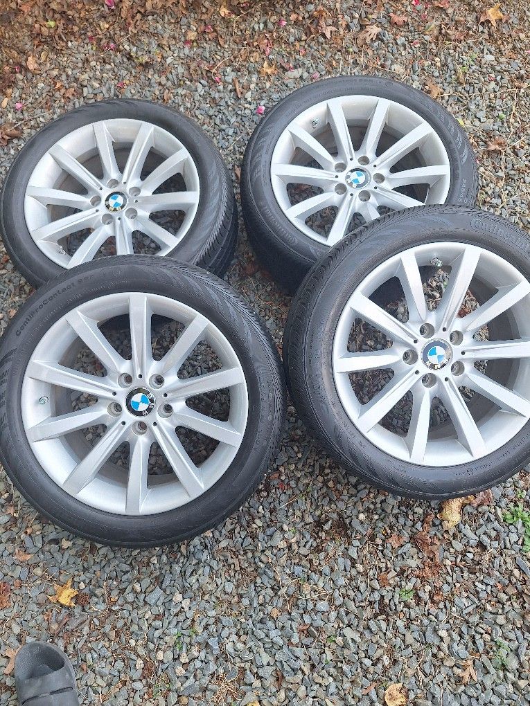 BMW WHEELS 5X120 OEM SERIE 5 RIMS AND TIRES 18"