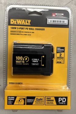 DeWalt 100W 2 Port Fast Charger (brand new)
