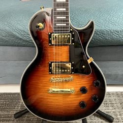 Les Paul Custom Sunburst Flame Maple Top! ( Made in China)