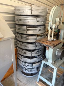 Very special rotobin cabinet with pie shaped drawers