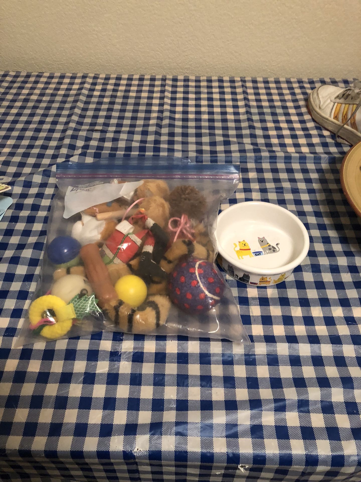Cat Toys & Cat Bowl
