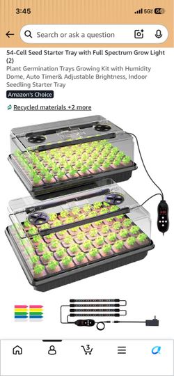 Hydroponic & Seed Starting Grow Kit + Grow Lights
