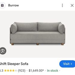 🛋️ Burrow Shift Sleeper Sofa – Queen-Size Comfort, $800 OBO 💤