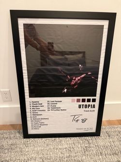 Travis Scott framed canvas Utopia print