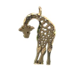 Woman’s Ladies 14k Yellow Gold Giraffe Charm Pendant For Necklace GP3119441