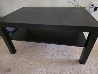 Black coffee table with Bottom Shelf