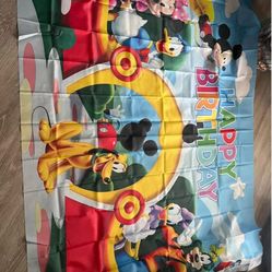 7by 5 Back Drop And Mickey Party Supplies 