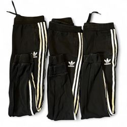 Adidas set of three boys winter sweatpants size 11/12 youth used light 