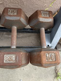 50 Lbs Dumbbells Weights 