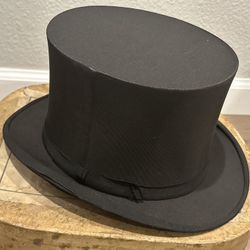 Vintage Silk Top Hat / Opera Hat Collapsible with Original Hat Box