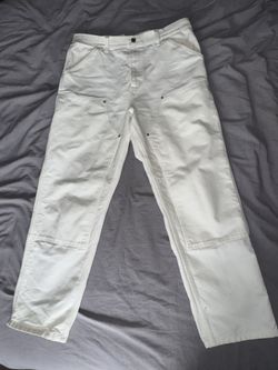 Carhartt WIP double Knee Wax Cream Pants MSRP $198