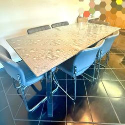 Glass Dining Table Set 