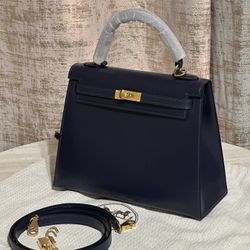 Brand New Sapphire Blue Box Leather Kelly 25 Cash Only