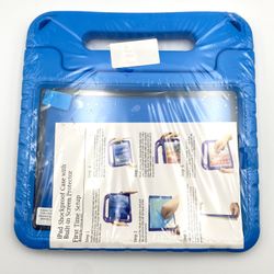 IPad Shockproof Case for Kids With Built-in Screen Protector, Blue with Handle