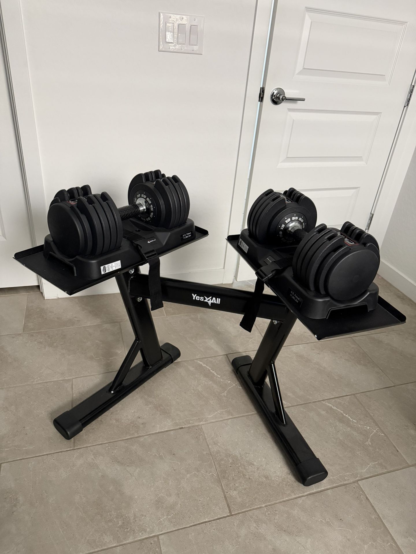 CAP Adjustable Dumbbell Set With Rack
