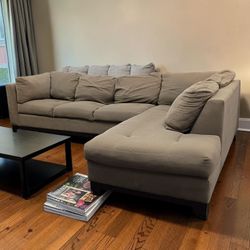Brown Tan Sectional Couch