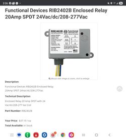 Functional Devices enclosed relay