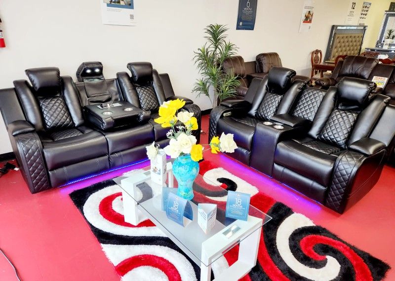 Power Reclining Livingroom Furniture Couches Sofa Sets Only $49 Down No Credit Needed 💥